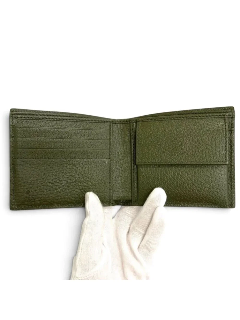 Gucci GG Coin Wallet Supreme Canvas Interlocking G Bifold Gray